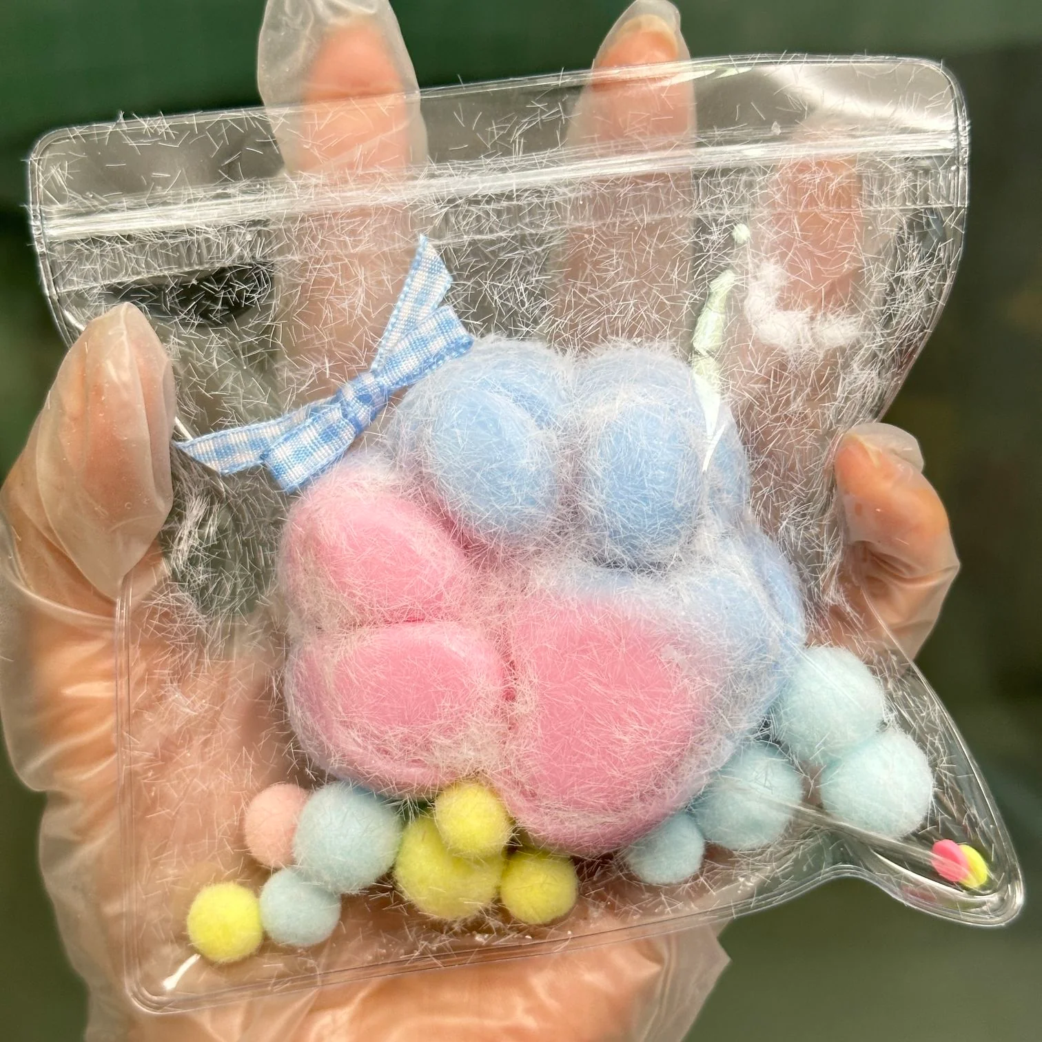115g Handmade Silicone Cat's Paw with fur Stress Relief Squishy Toy - Image 7